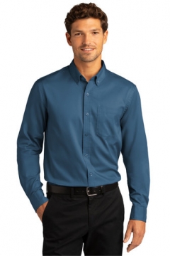 Men's Long Sleeve Dress Shirt including Embroidered Whitson's Logo